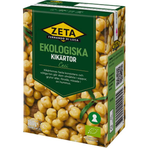 Zeta Kikärtor Ekologisk - Chickpeas Organic - 380g-Swedishness