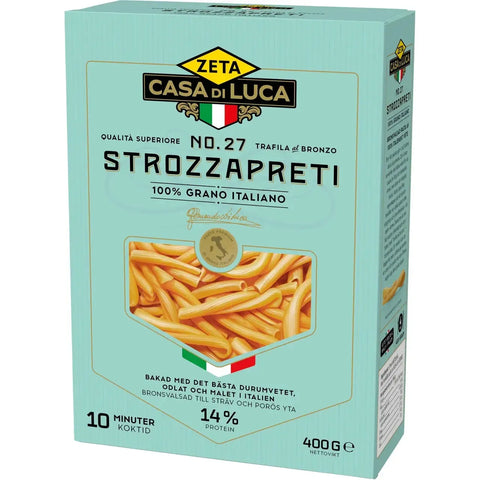 Zeta Pasta Strozzapreti - Strozzapreti pasta - 400g-Swedishness