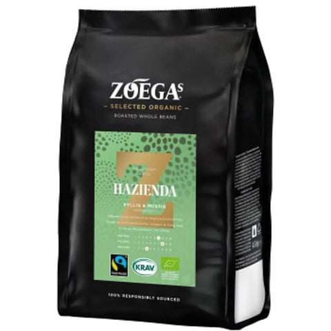 Zoegas Kaffebönor Hazienda Ekologisk -Coffee beans Hazienda Organic - 450 g-Swedishness
