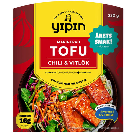 YiPin Tofu Chili Vitlök - Chili & Garlic Tofu - 230g - Swedishness
