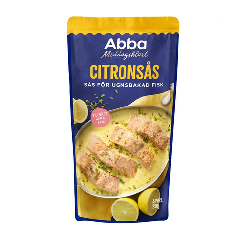 Abba Citronsås för ugnsbakad lax - Lemon sauce for baked Salmon 250 g-Swedishness