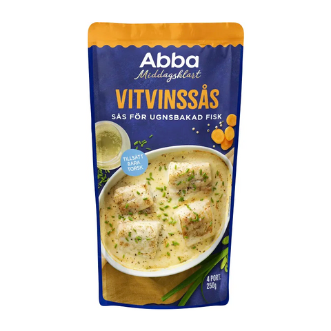 Abba Vitvinsås för ugnsbakad torsk - White wine sauce for baked Cod 250g-Swedishness