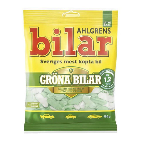 Ahlgrens Bilar Gröna Bilar - Fruity Combination Marshmallows 130g-Swedishness
