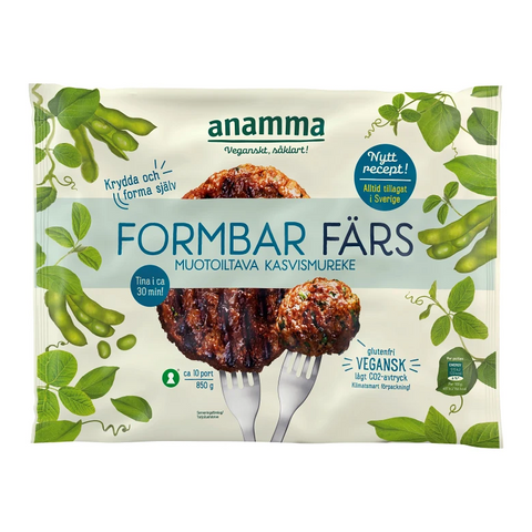 Anamma formbar färs - Frozen Vegan Mince for patties 850g-Swedishness