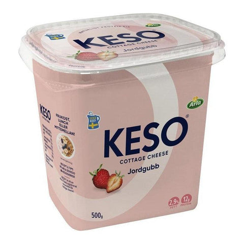 Arla Keso Jordgubb 2.9% - Cottage Cheese Strawberry 500 g-Swedishness