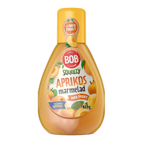 BOB Squeezy Aprikosmarmelad - Apricot Marmelade 425 g-Swedishness