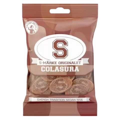Candypeople S-märke Colasura - Sour cola candy 80 g-Swedishness