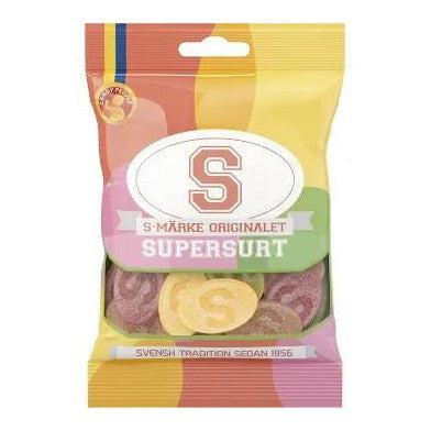 Candypeople S-märke Supersura- Super Sour Candy 80 g-Swedishness