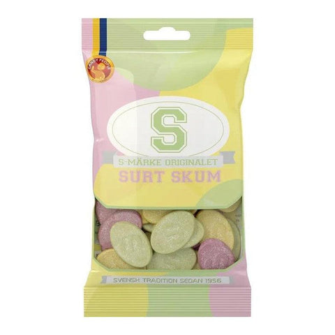 Candypeople S-märke Surt Skum - Sour Candy 70 g-Swedishness