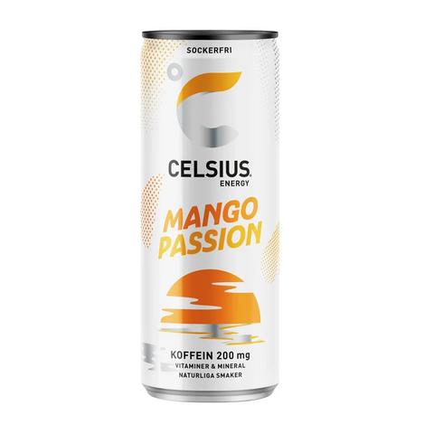 Celsius Energidryck Mango Passion - Energy Drink Mango Passion 35,5cl-Swedishness
