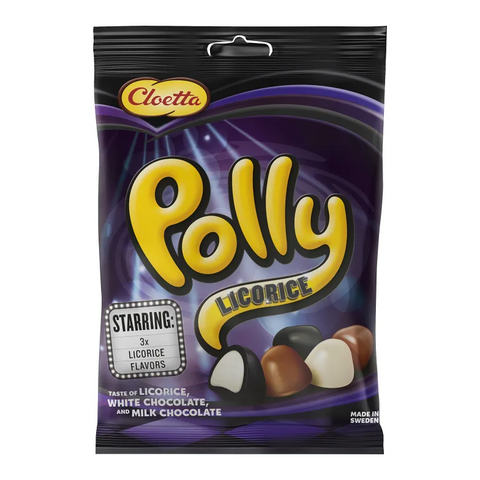 Cloetta Polly Lakrits - Chocolate Covered Chewy with Licorice 150 g-Swedishness