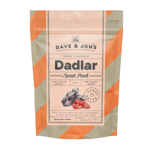 DAVE & JONES Dadlar Sweet Peach - Dates Sweet Peach 125 g-Swedishness