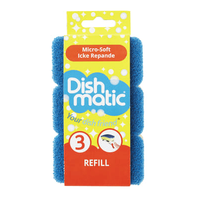 Dishmatic Diskborstar Refill Blue - Dish brushes Refill - 3 pieces-Swedishness