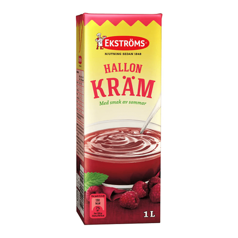 Ekströms Hallonkräm - Raspberry cream 1 l-Swedishness