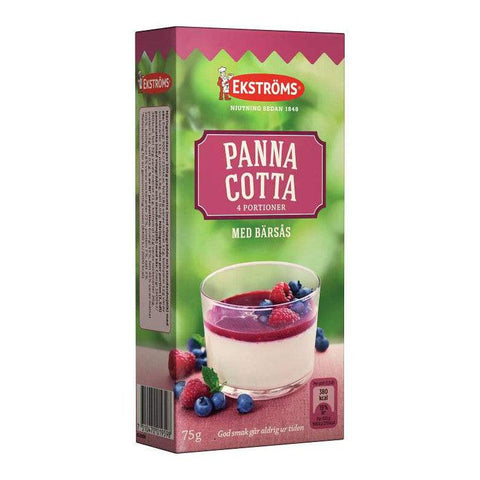 Ekströms Pannacotta med Bärsås - Pannacotta Berrysauce 4 portions, 75g-Swedishness