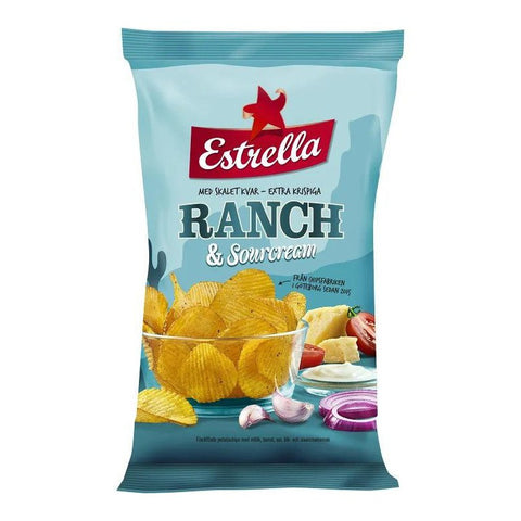 Estrella Ranch & Sourcream Crisps 275 g-Swedishness