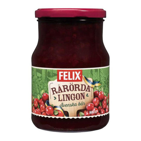 Felix Rårörda Lingon - Lingonberry Jam 800 g-Swedishness