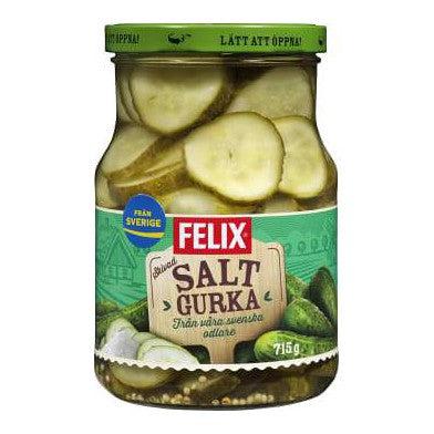 Felix Skivad Saltgurka - Sliced Salty Pickled Cucumber 700 g-Swedishness