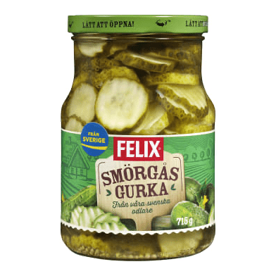 Felix Smörgåsgurka - Sweet Pickled Gherkins 715 g-Swedishness