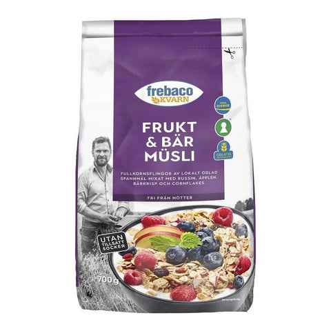 Frebaco müsli frukt & bär - Muesli with Fruit 700g-Swedishness