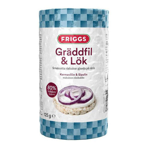 Friggs Riskakor Gräddfil & Lök - Rice Cakes Sourcream & Onion 125g-Swedishness
