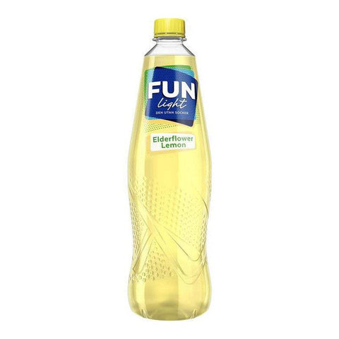 Fun Light Lightdryck Fläder Citron Sockerfri - Sugar Free Syrup Elderflower Lemon 1l-Swedishness