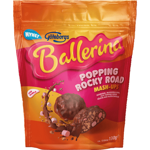 Göteborgs Kex Ballerina Rocky Road MashUp - Biscuits With Chocolate and Marshmallow Filling 130g-Swedishness