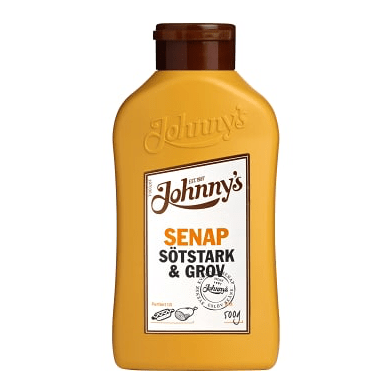 Johnnys Senap Sötstark & Grov - Sweet Strong & Grain Mustard 500 g-Swedishness