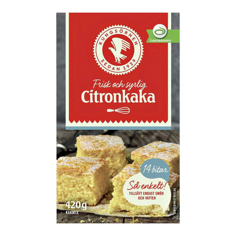 Kungsörnen Citronkaka - Lemon Cake Mix 420 g-Swedishness