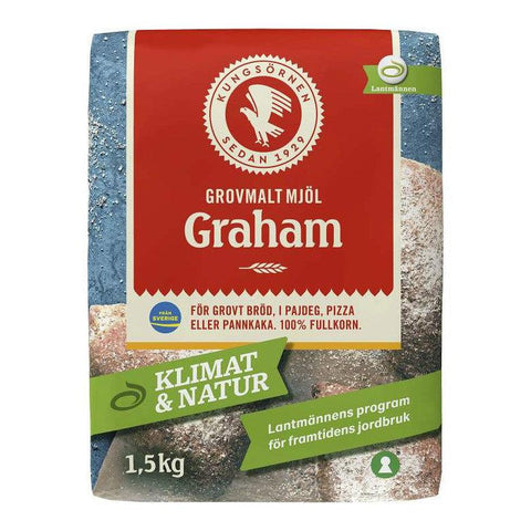 Kungsörnen Grahamsmjöl - Graham Flour 1.5 kg-Swedishness