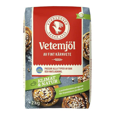 Kungsörnen Vetemjöl av kärnvete - Wheat flour 2 kg-Swedishness