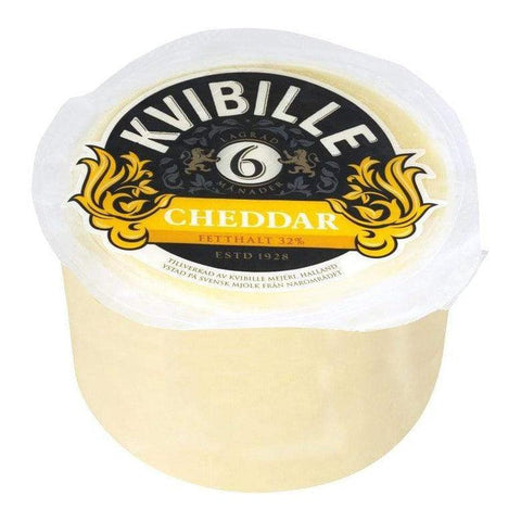 Kvibille Cheddar lagrad 6 mån 32% - Matured Cheddar Cheese 1,4 kg-Swedishness