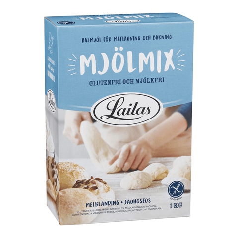 Lailas Mjölmix Laktosfri & Glutenfri - Flourmix Gluten free & Lactose free 1 kg-Swedishness