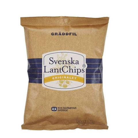 Lantchips Gräddfil- Potato Crisps Sourcream 200 g-Swedishness