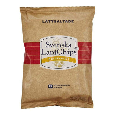 Lantchips Lättsaltade- Potato Crisps Lightly Salted 200 g-Swedishness