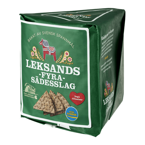 Leksands Fyra Sädesslag - Four kinds of grain, Crispbread 190 g-Swedishness
