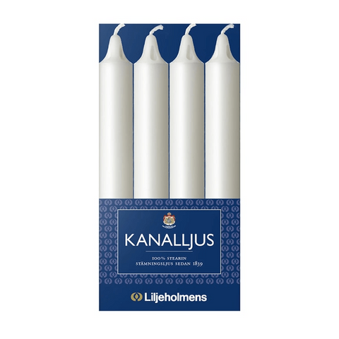 Liljeholmens Kanalljus - White candles 12pcs-Swedishness
