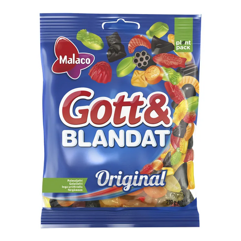 Malaco Gott & Blandat Orginal - Jelly Sweet Mix 210 g-Swedishness