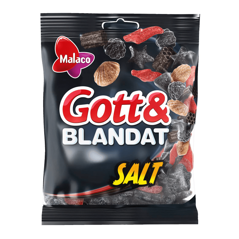 Malaco Gott & Blandat Salt - Salty Liquorice 210 g-Swedishness