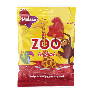 Malaco Zoo - Fruit jelly 80g-Swedishness