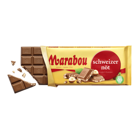Marabou Schweizernöt - Hazelnut Chocolate 200 g-Swedishness