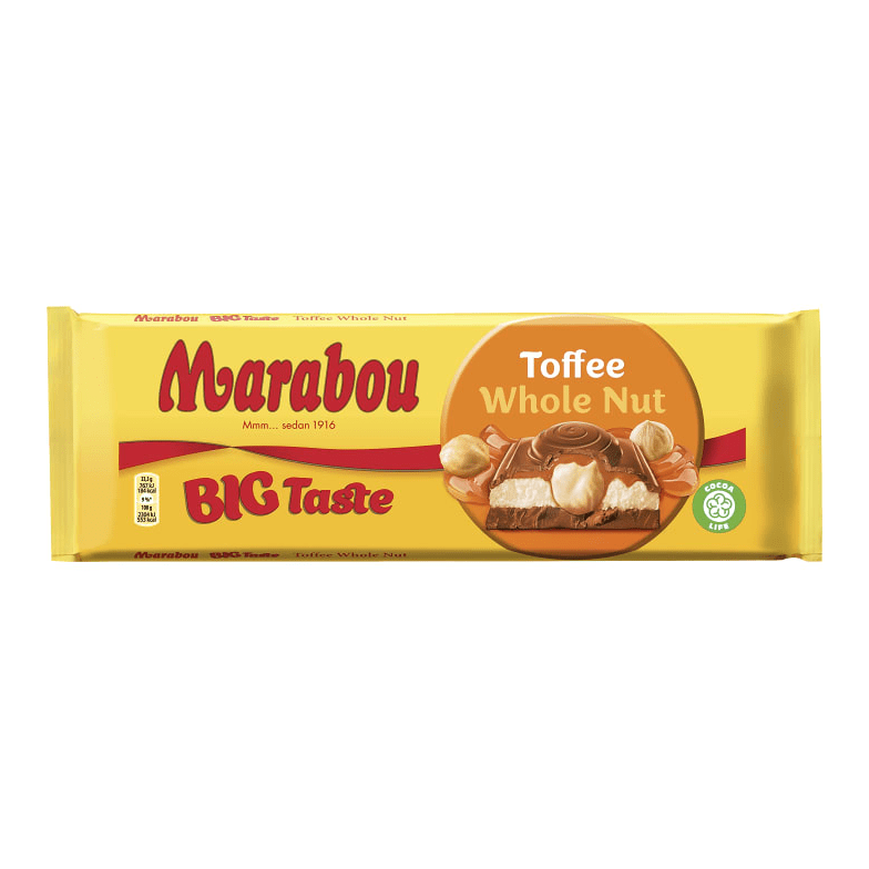 Marabou Toffee Whole Nut - Hazelnut Toffee Chocolate 300 g-Swedishness