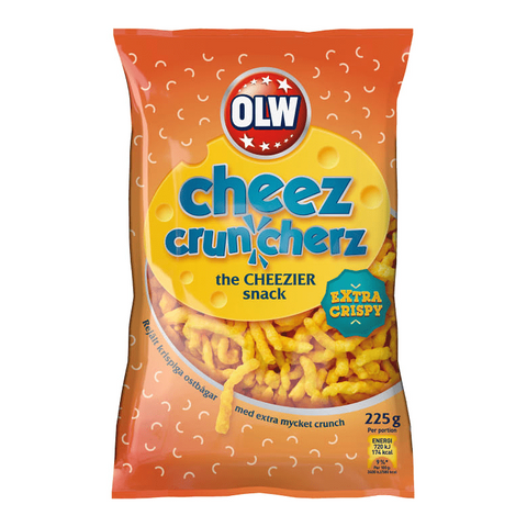 OLW Cheez Cruncherz - Cheese Corn Snacks 225g-Swedishness