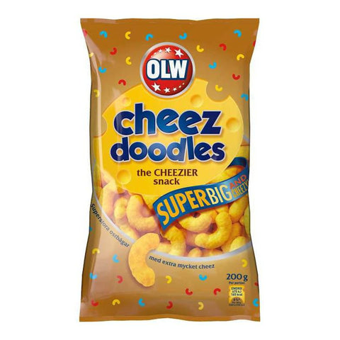 OLW Cheez Doodles Super Big - Cheese Corn Snacks 200g-Swedishness