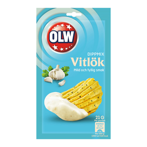 OLW Dippmix Vitlök - Dip Mix Garlic 21g-Swedishness