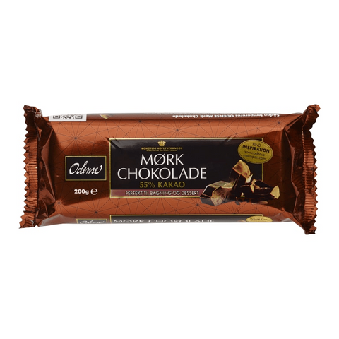 Odense Mörk Blockchoklad - Dark Baking-Chocolate 200 g-Swedishness