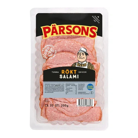 Pärsons Rökt Salami Tunna Bitar - Sliced Salami 200g-Swedishness