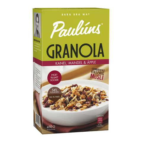 Paulúns Granola Kanel, Mandel & Äpple - Granola Cinnamon, Almond & Apple 450g-Swedishness