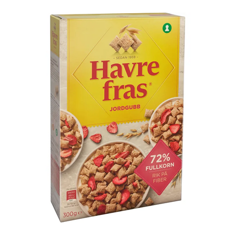 Quaker Havrefras Jordgubb - Oat Cereal Strawberry 300 g-Swedishness