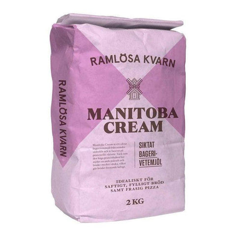 Ramlösa Kvarn Manitoba Cream Siktat Bagerivetemjöl - Bakers Wheatflour 2 kg-Swedishness